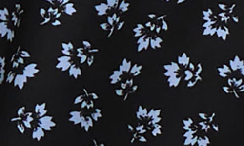 Jones New York Floral Flutter Sleeve Top In Black