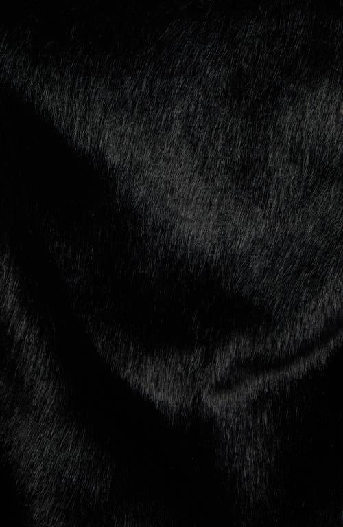 Thread & Supply Long Faux Fur Coat In Black