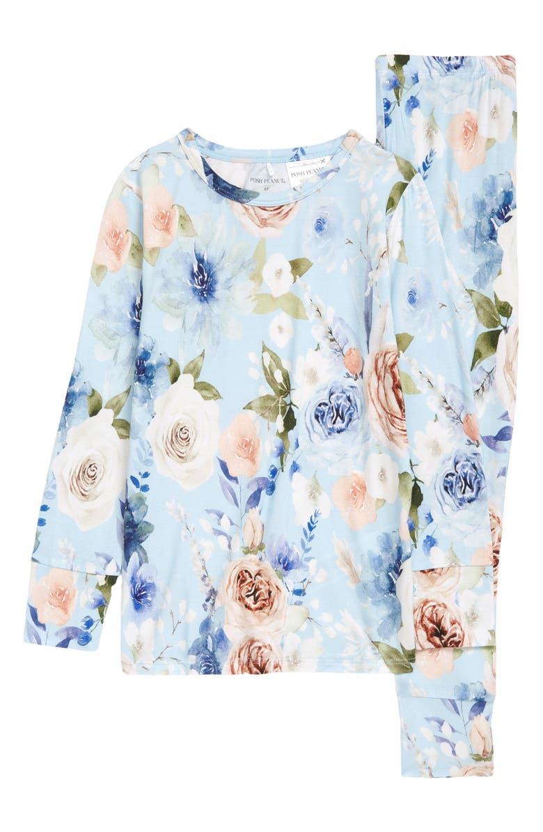 Posh Peanut Kids' Frostine Fitted Two-Piece Pajamas, Main, color, 