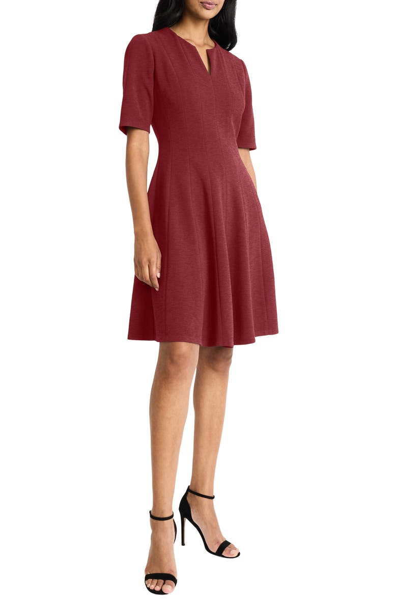 Maggy London Elbow-Length Sleeve Fit & Flare Dress, Alternate, color,