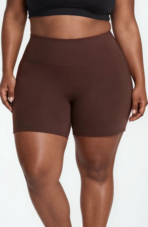 Plus Size Mid-Thigh Swim Shorts