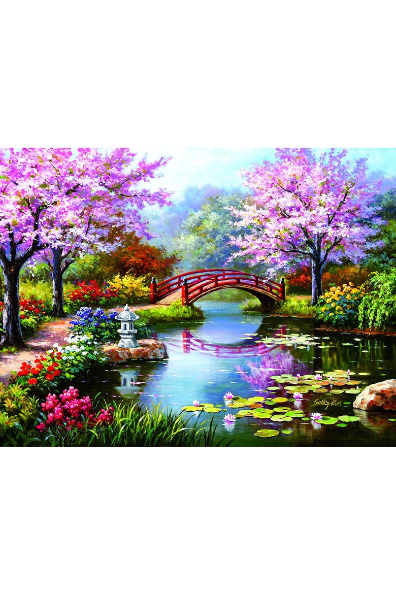 Japanese Garden in Bloom 300 piece Jigsaw Puzzle for Adults, Alternate, color, Multicolor