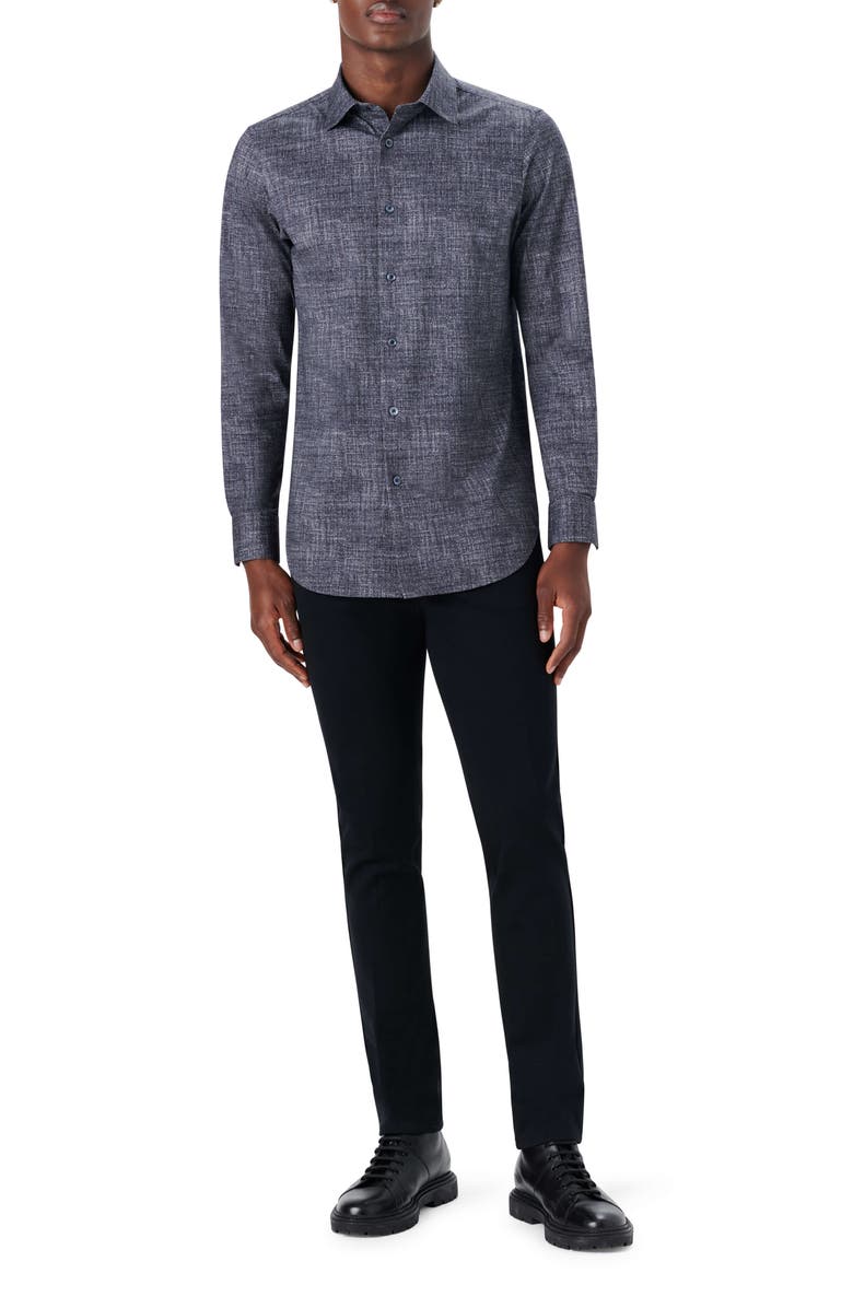 Bugatchi OoohCotton<sup>®</sup> Print Button-Up Shirt, Alternate, color, 
