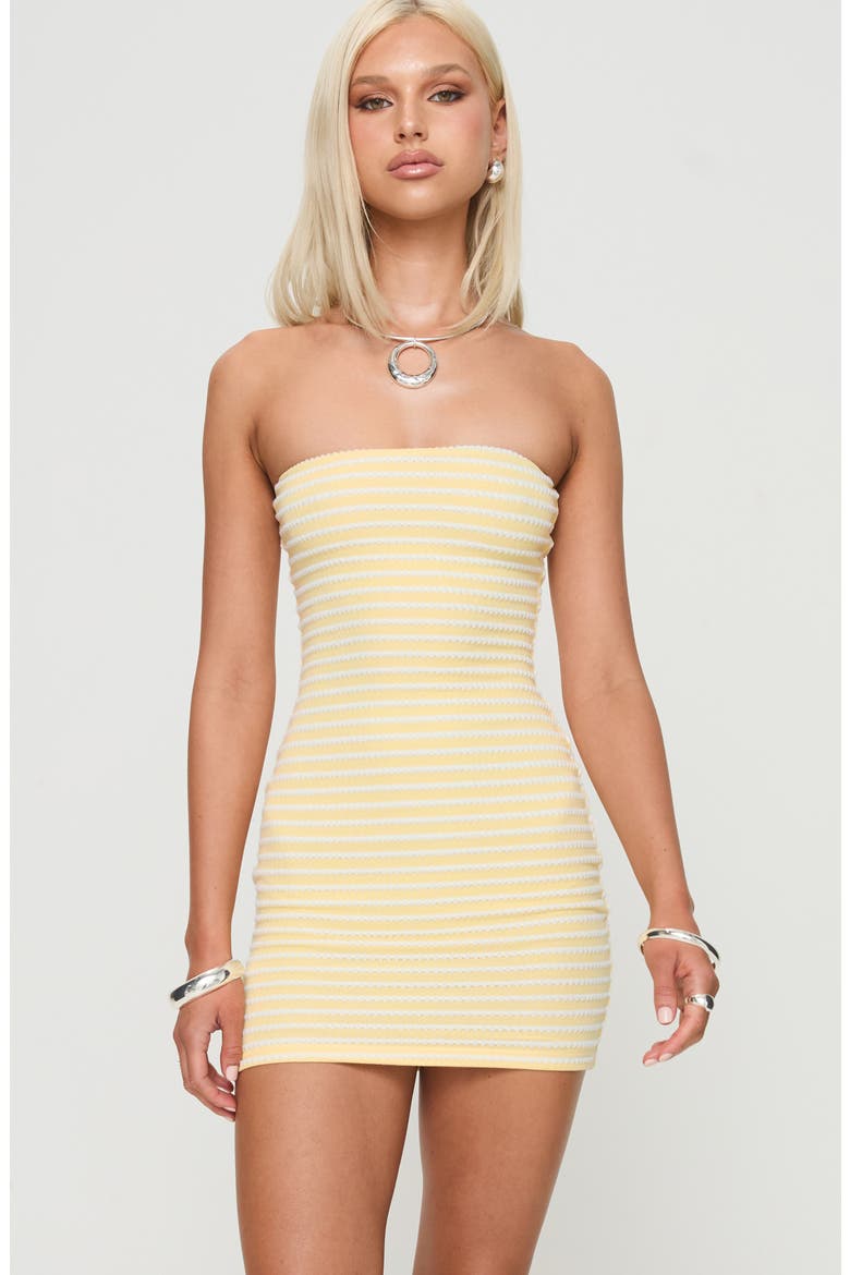 Savins Strapless Minidress, Alternate, color, YELLOW