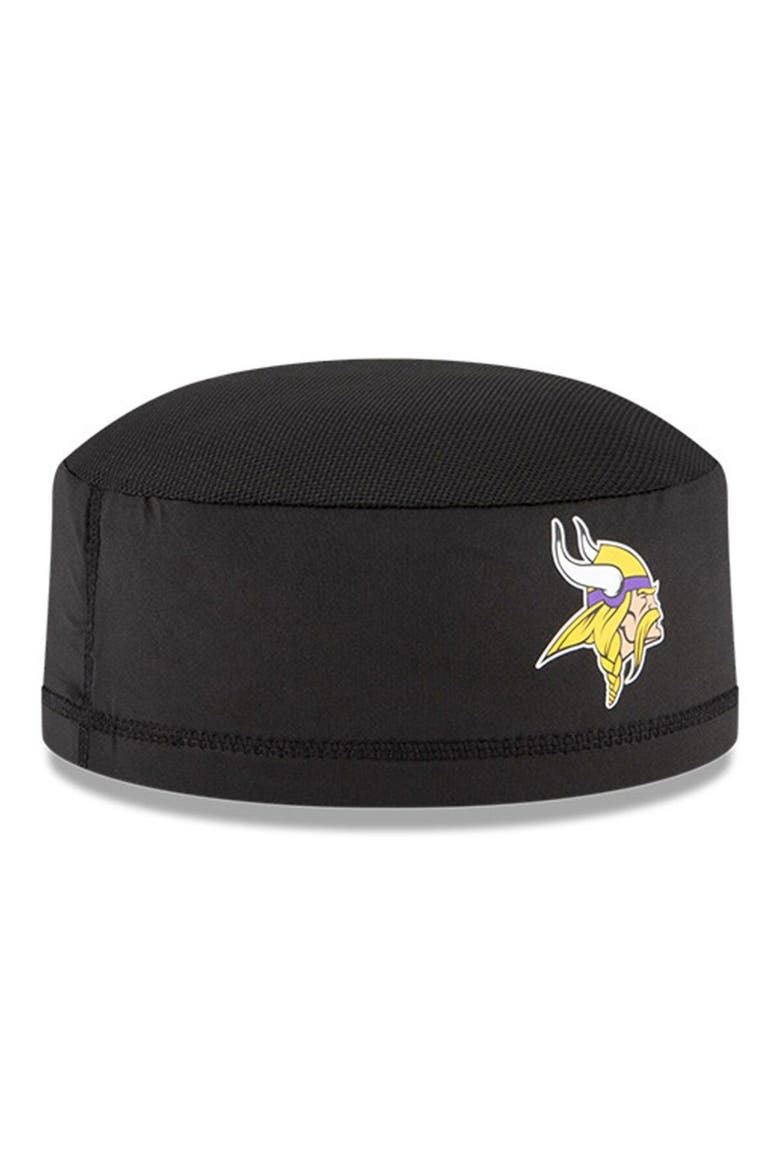 Men's New Era Black Minnesota Vikings NFL Training Skully Cap, Alternate, color, Black