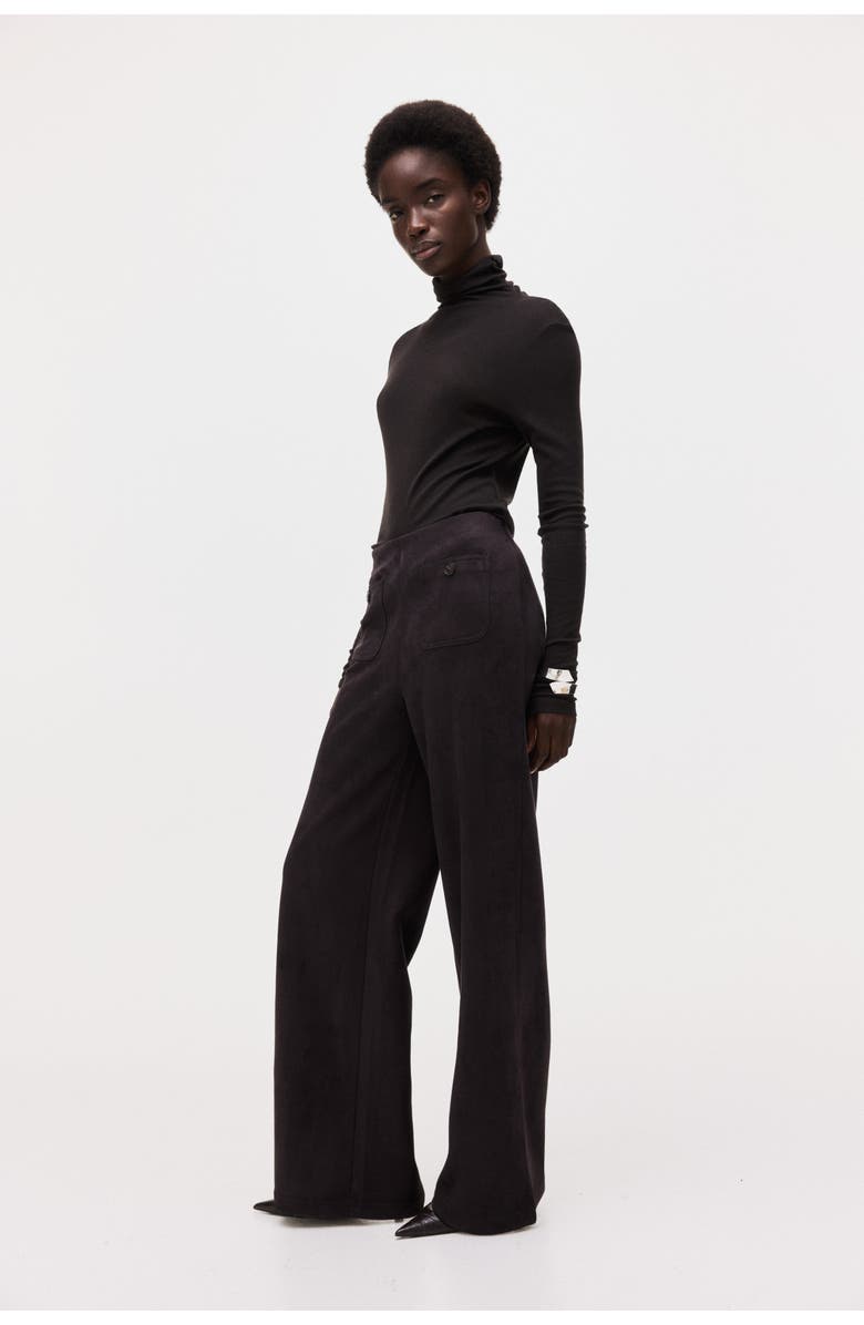 H&M Jersey Trousers, Alternate, color, Dark Brown