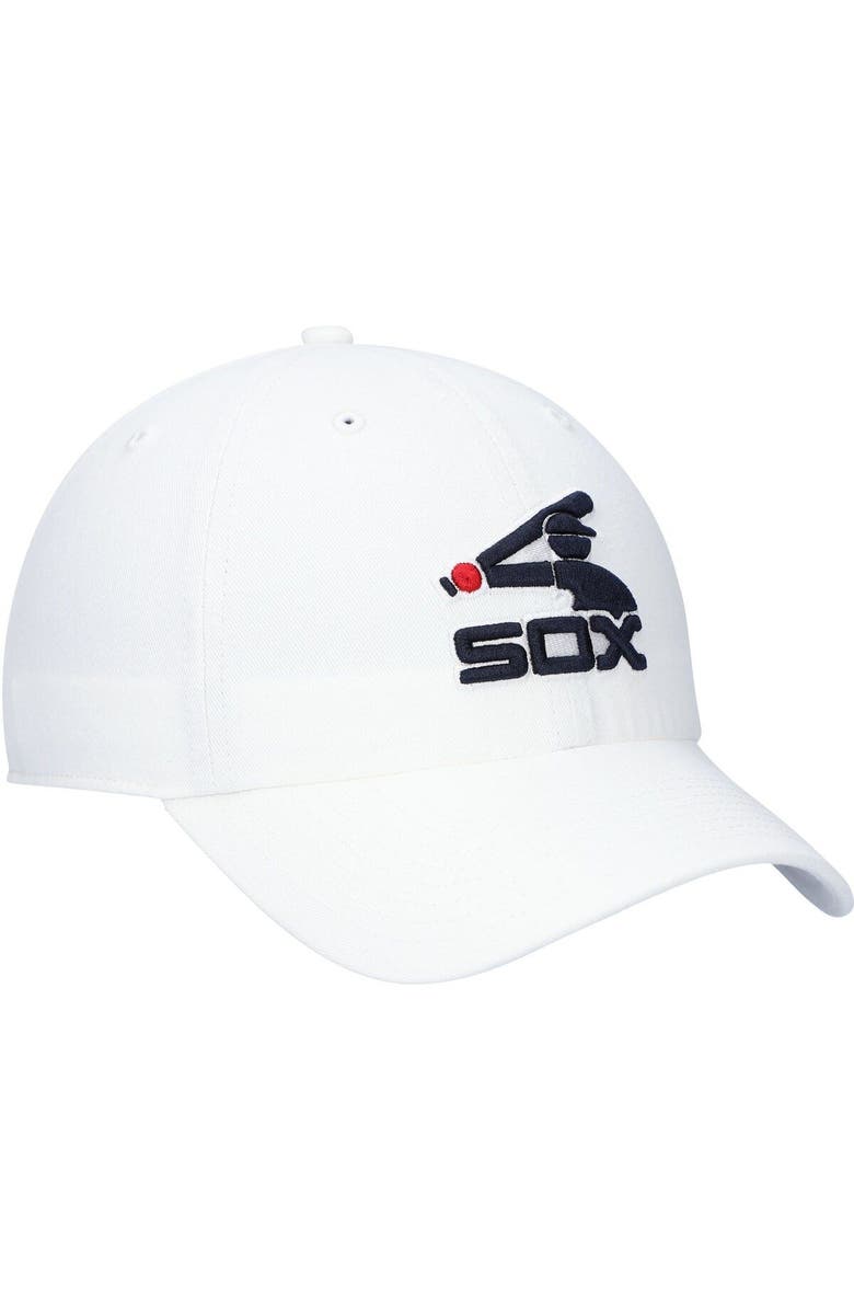 '47 Men's '47 White Chicago White Sox 1976 Logo Cooperstown Collection Clean Up Adjustable Hat, Alternate, color, White