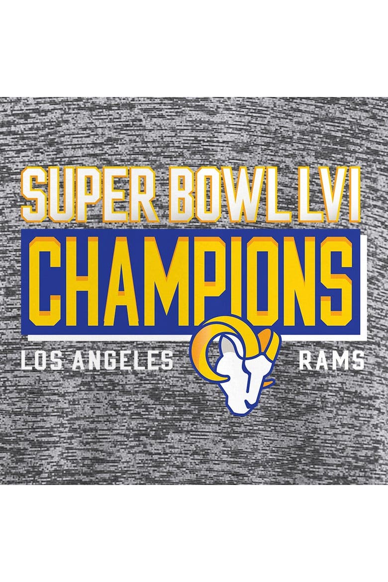 Men's Fanatics Branded Gray Los Angeles Rams Super Bowl LVI Champions Stacked Depth T-Shirt, Alternate, color, Gray
