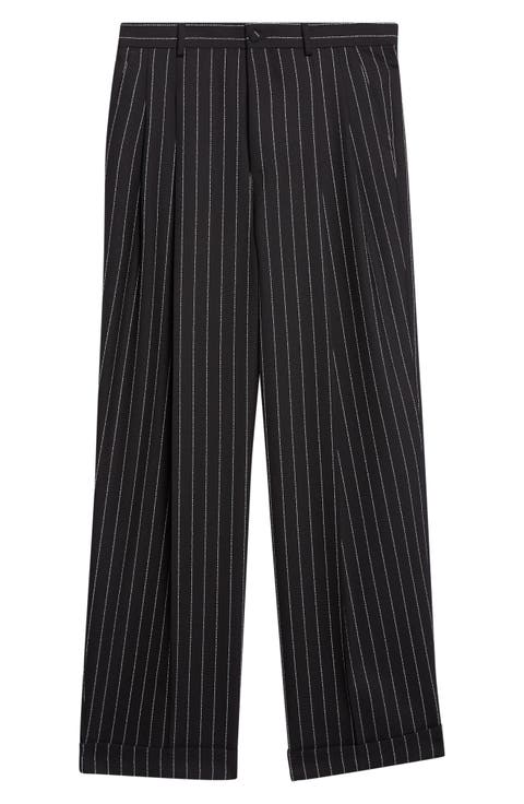 Wide Leg Wool Trousers