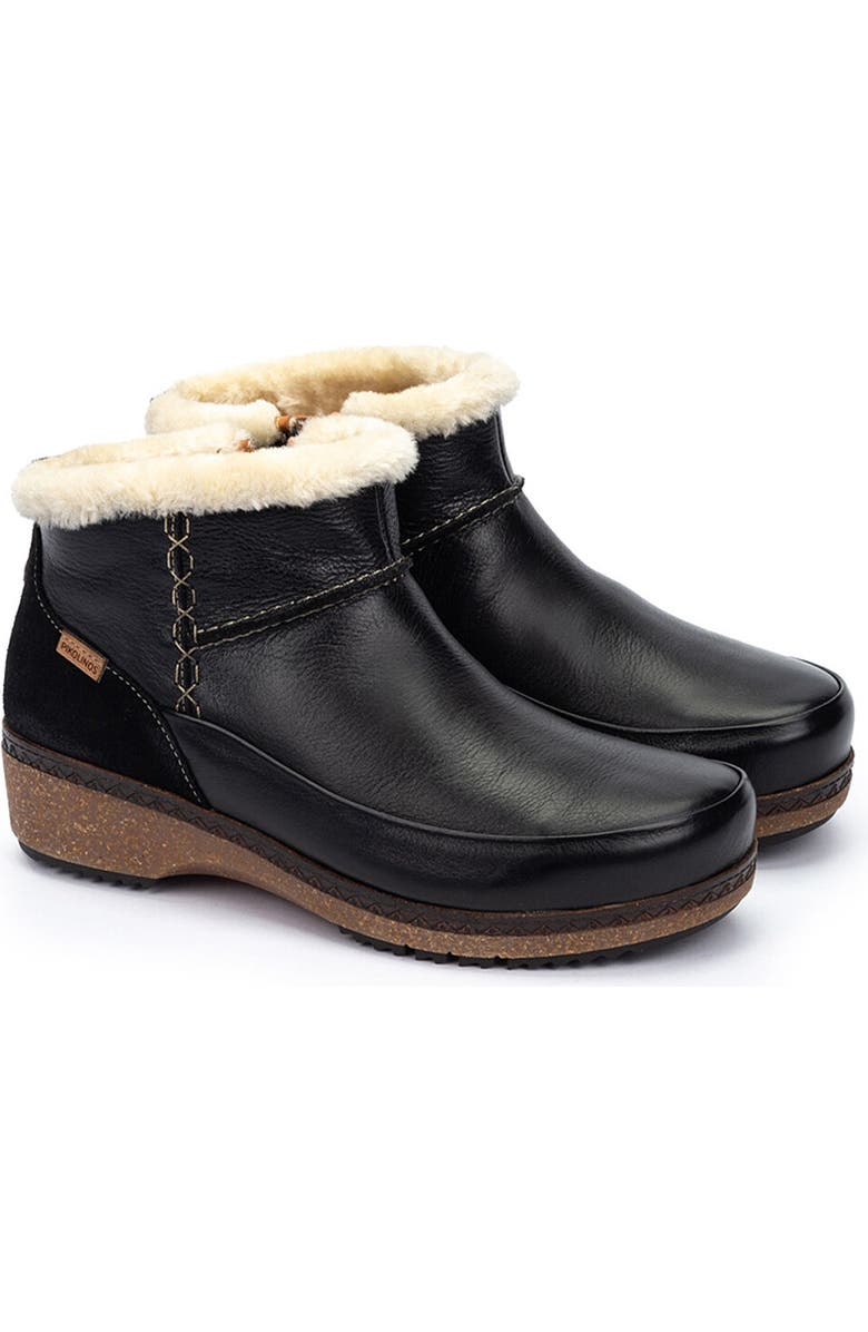 PIKOLINOS Granada Faux Fur Bootie, Main, color, Black