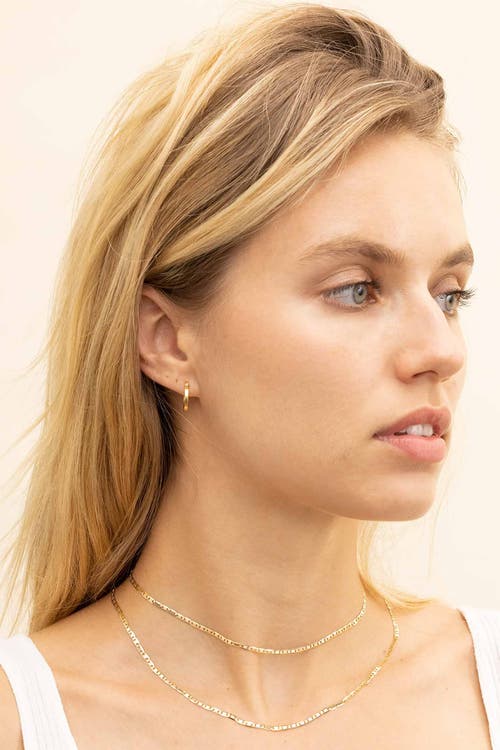 Oradina 14k Yellow Gold Little Darlings Mini Hoops In Gold