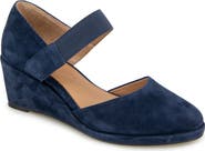 Gentle Souls Oriana Ankle Strap Wedge Pump