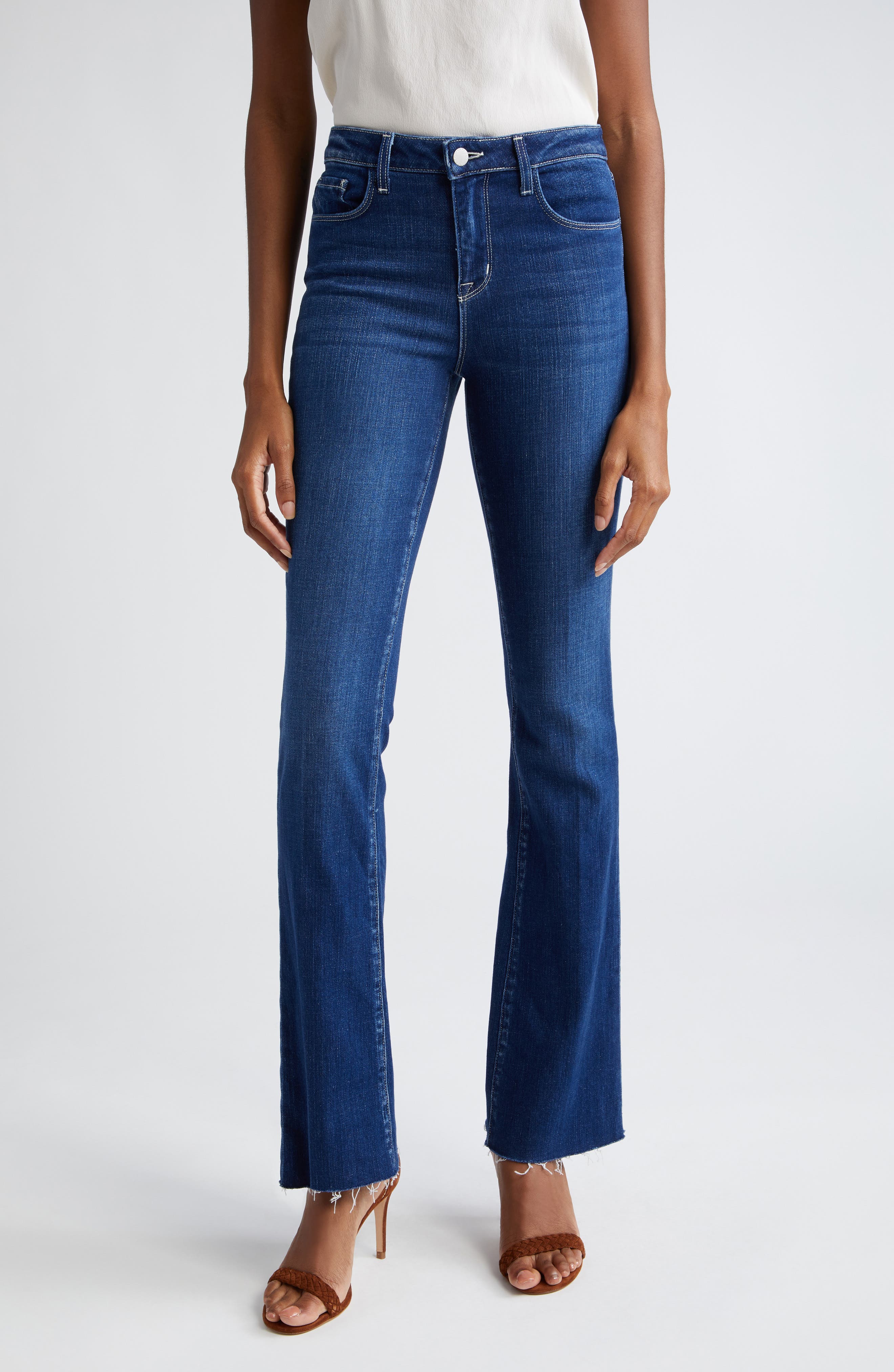 L'AGENCE Ruth Raw Hem Straight Leg Jeans