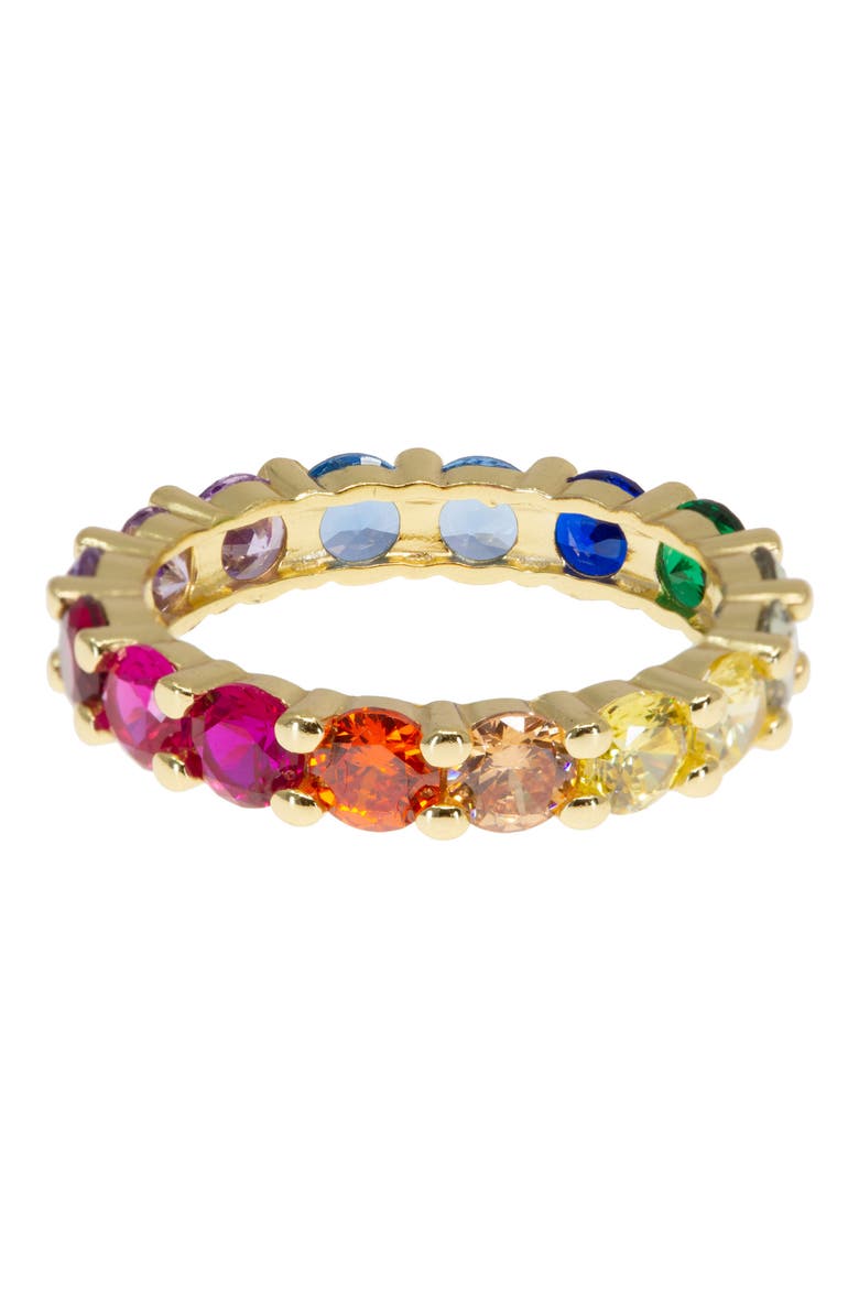 Rainbow Eternity Ring, Main, color, GOLD