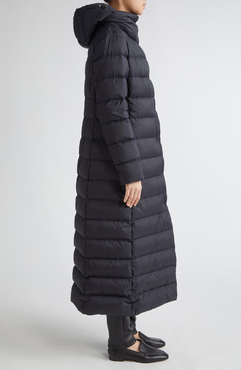 Herno Quilted Nylon Down Maxi Coat, Alternate, color, Nero