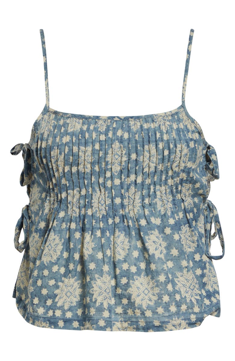 R13 Square Neck Camisole, Alternate, color, Indigo Medallion Print