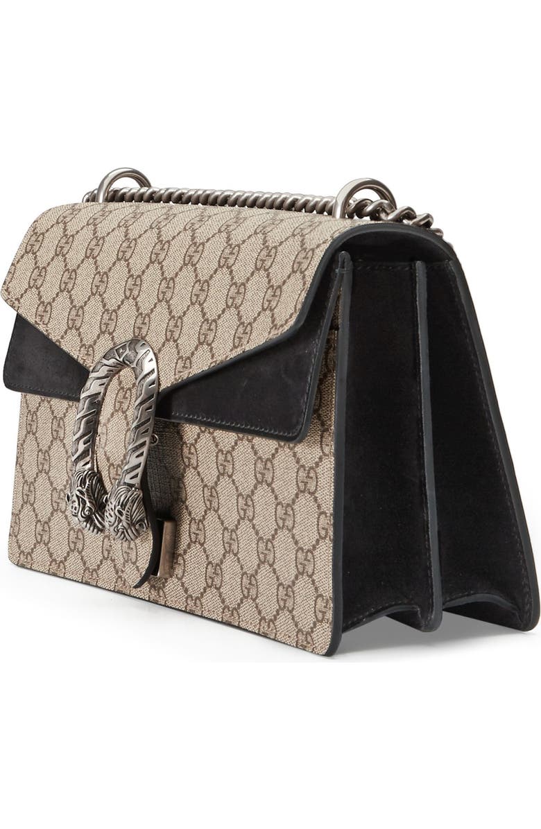 Gucci Small Canvas & Suede Shoulder Bag, Alternate, color,