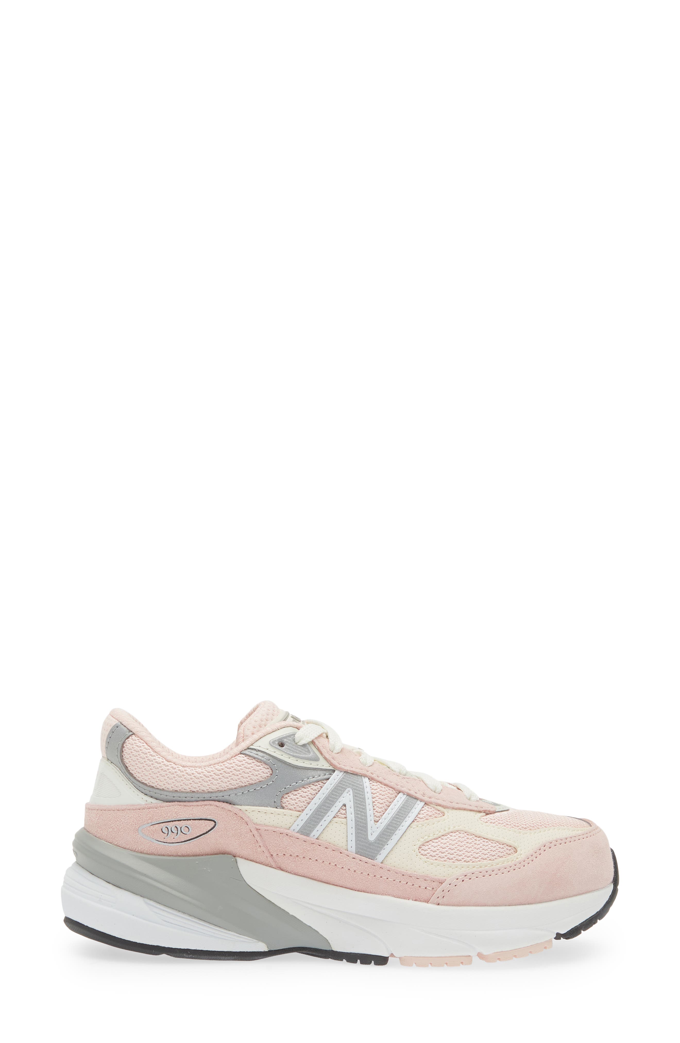 New Balance Kids' 990 v6 Sneaker, Alternate, color, Pink Haze/ White
