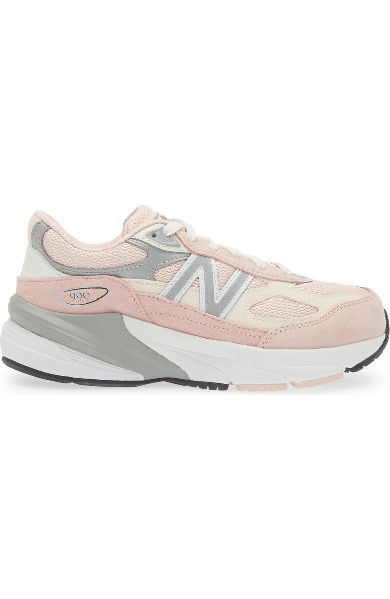 New Balance Kids' 990 v6 Sneaker, Alternate, color, Pink Haze/ White