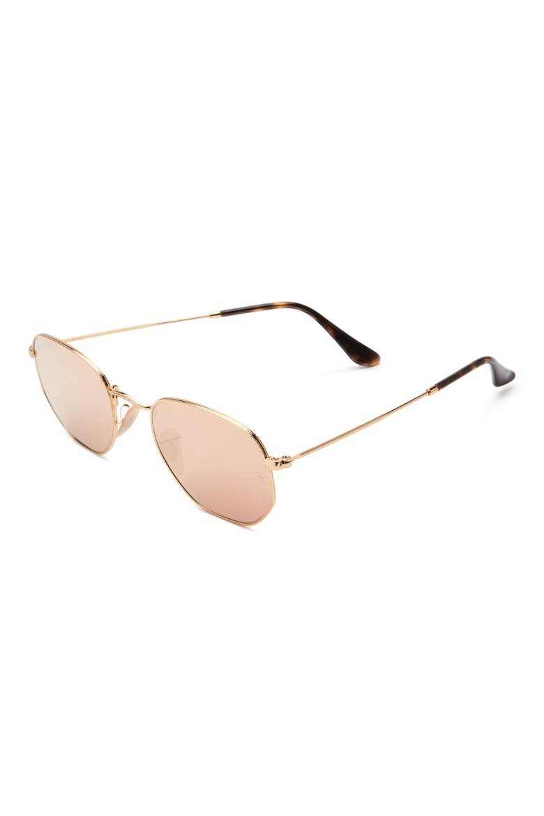 Geometric Sunglasses, Alternate, color, GOLD PINK