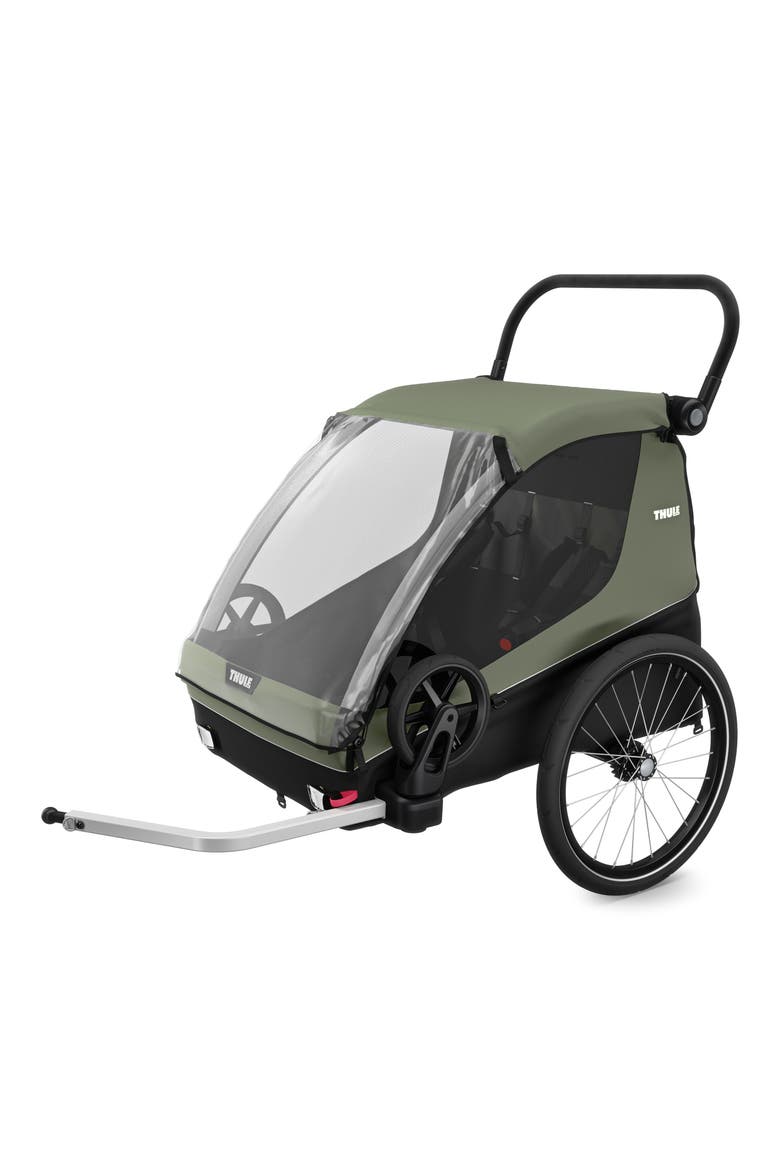 Courier Kids, Dog, Cargo Bike Trailer, Alternate, color, VINTAGE GREEN/ DARKEST GREEN