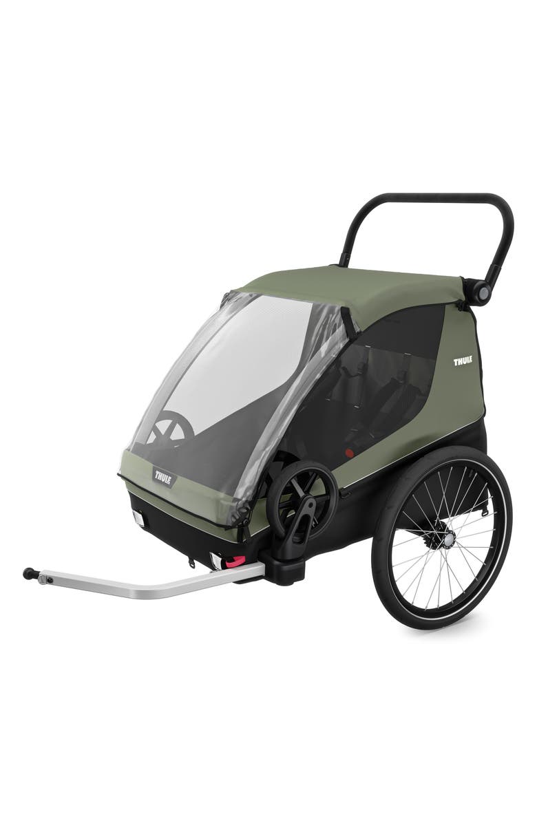Thule Courier Kids, Dog, Cargo Bike Trailer, Alternate, color, Vintage Green/ Darkest Green