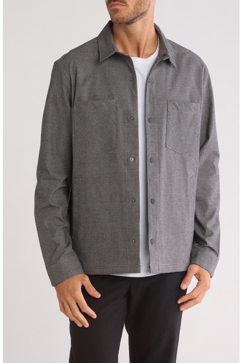 Glen Plaid Shacket, Main, color, CHARCOAL