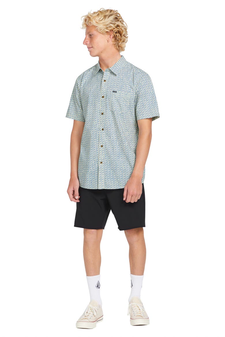 Scaler Stone Short Sleeve Button-Up Shirt, Alternate, color, DIRTY WHITE