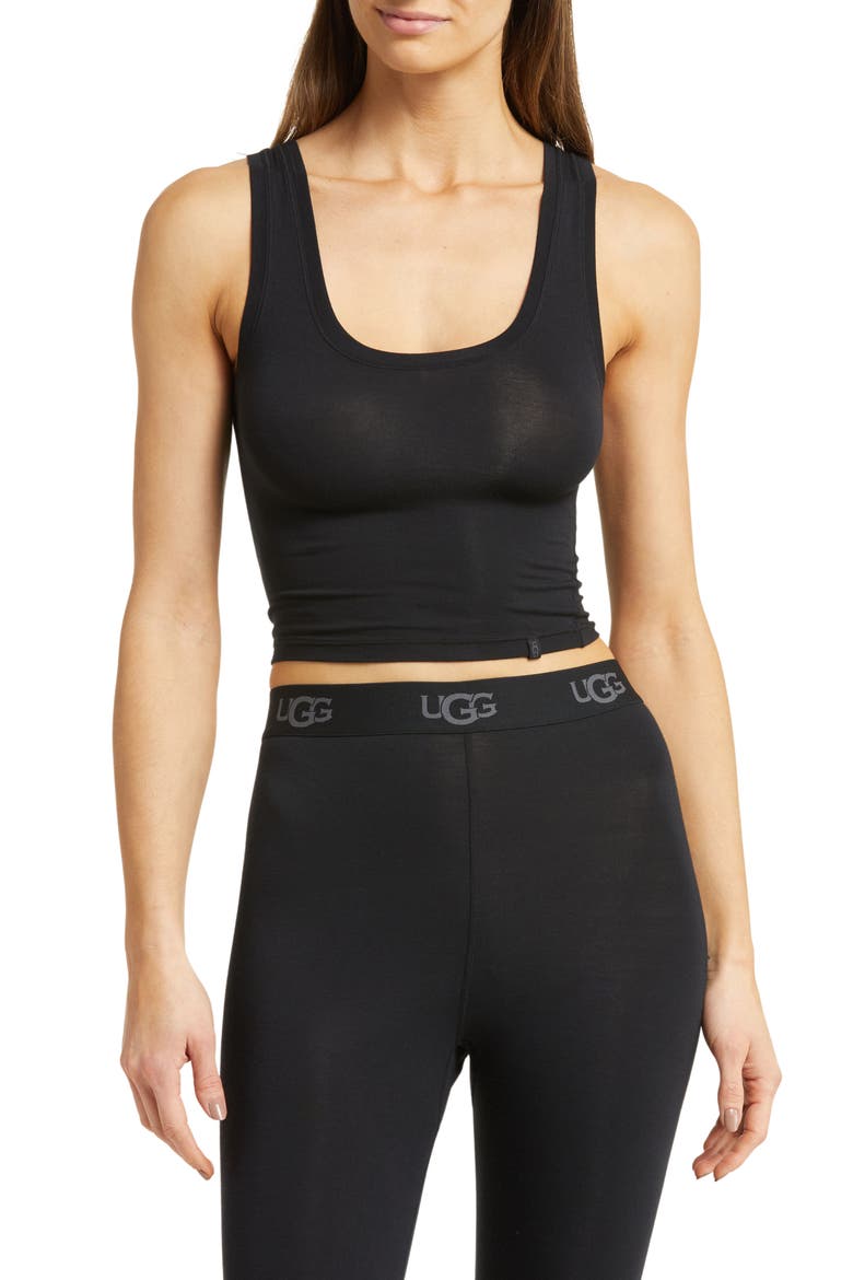 Adrianne Crop Tank, Main, color, BLACK