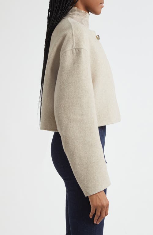 Veronica Beard Philips Crop Wool Blend Jacket In White