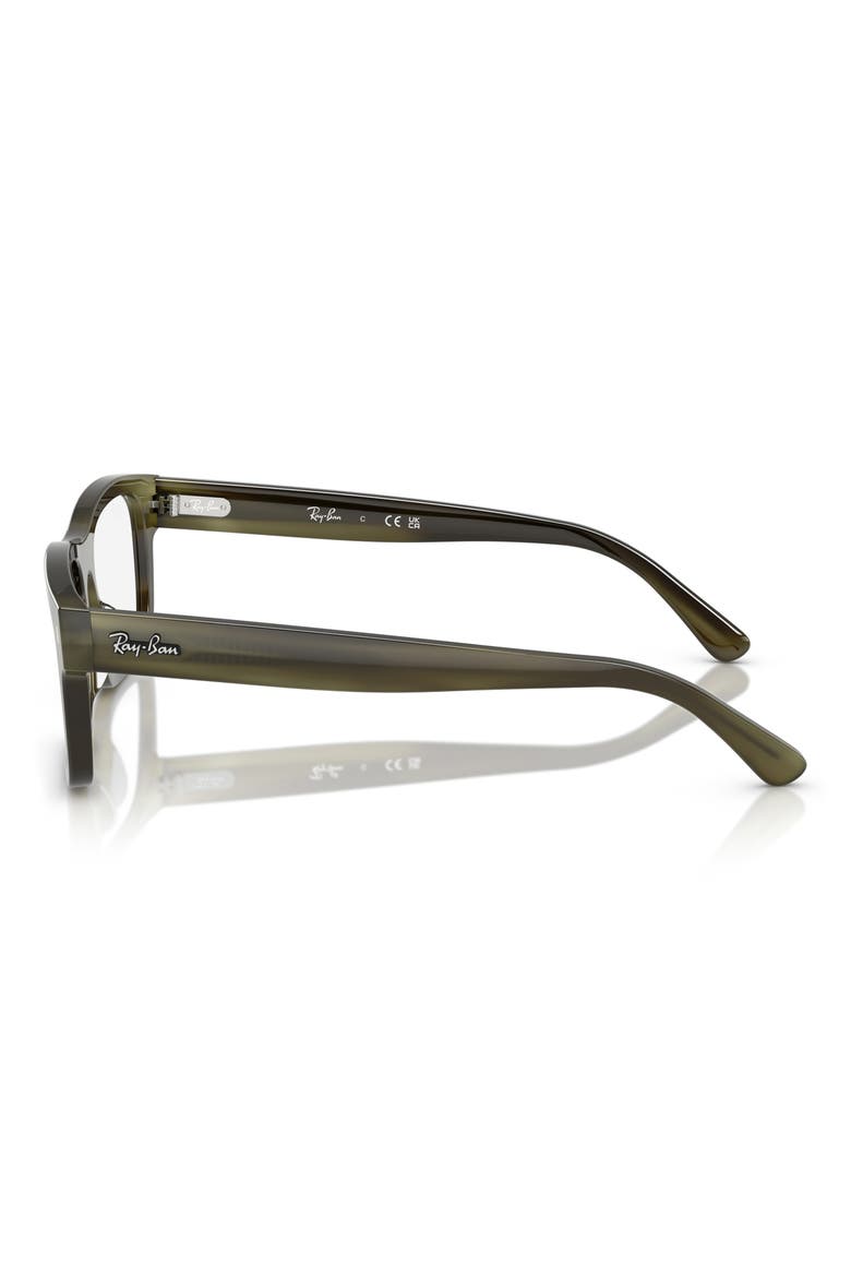 54mm Rectangular Optical Glasses, Alternate, color, GREEN HAVANA