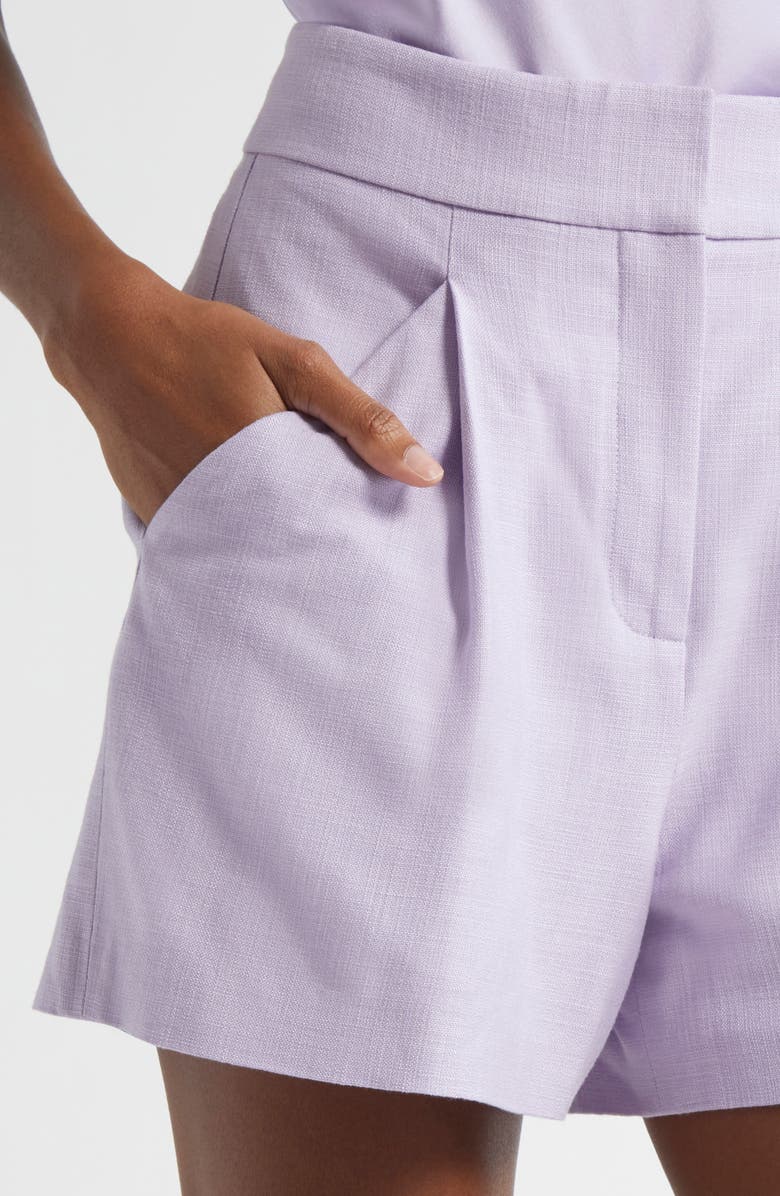 Veronica Beard Elbe Pleated Shorts, Alternate, color, 