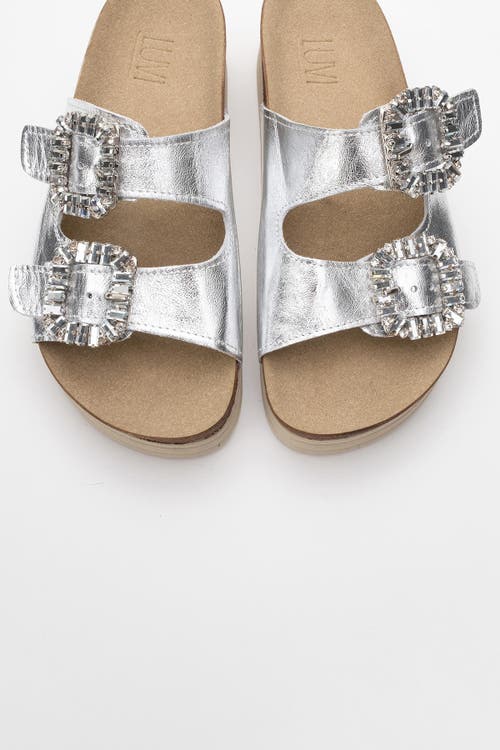 Forever & Always Shoes Polacca Leather Slide Sandal