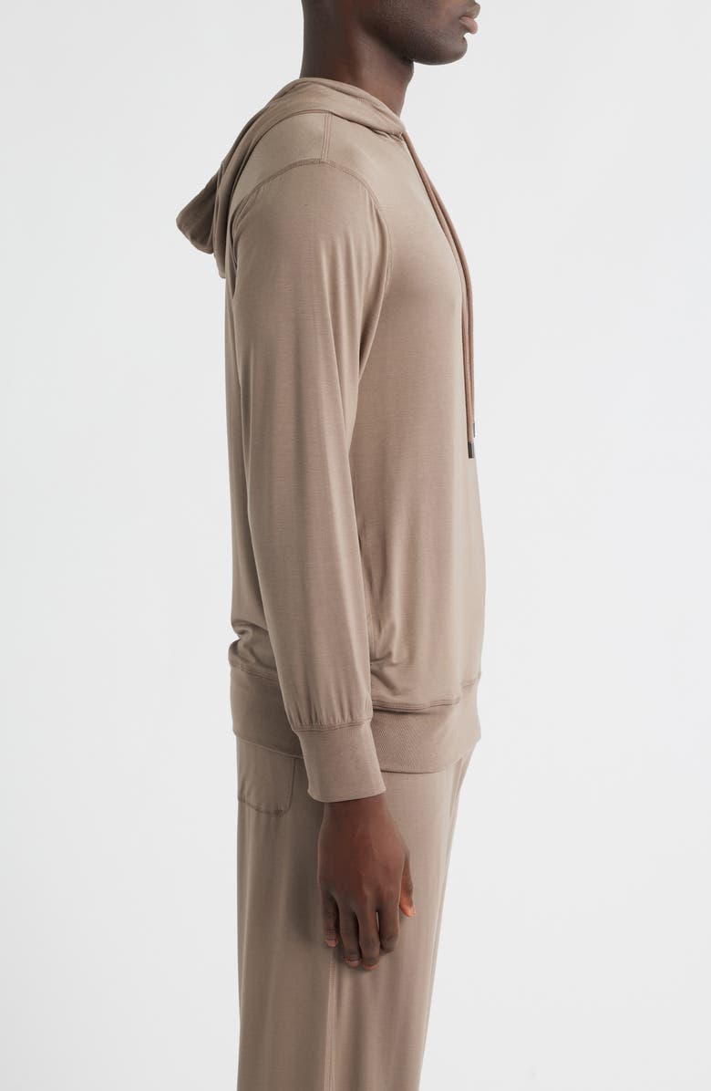 Daniel Buchler Sleek Pajama Hoodie, Alternate, color, Brown
