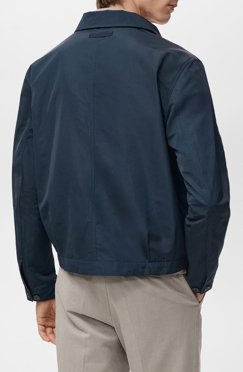 MANGO Water Repellent Jacket, Alternate, color, Petrol Blue