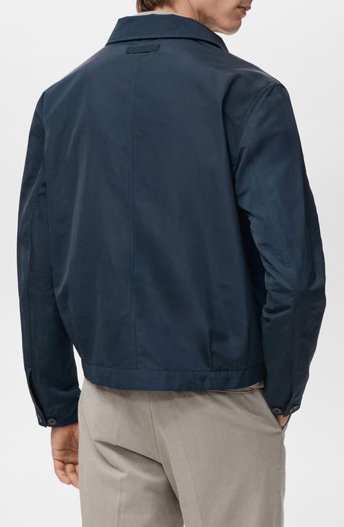 Mango Water Repellent Jacket In Blue