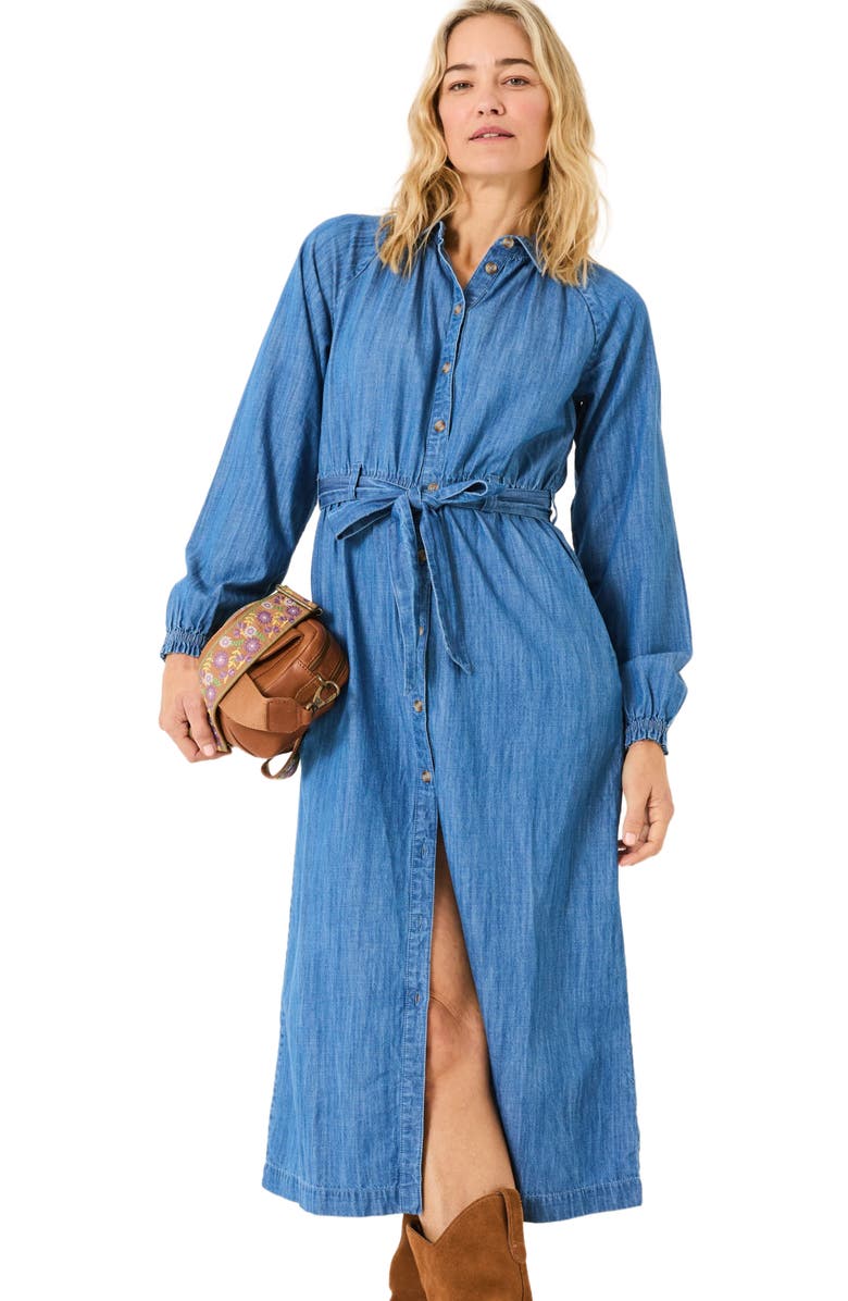 FatFace Abi Denim Midi Dress, Main, color, 