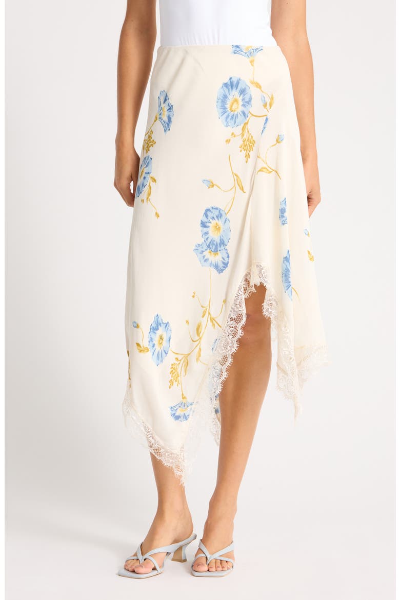 Liliana Lace Handkerchief Hem Skirt, Main, color, GLORIOUS