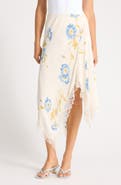 Reformation Liliana Lace Handkerchief Hem Skirt