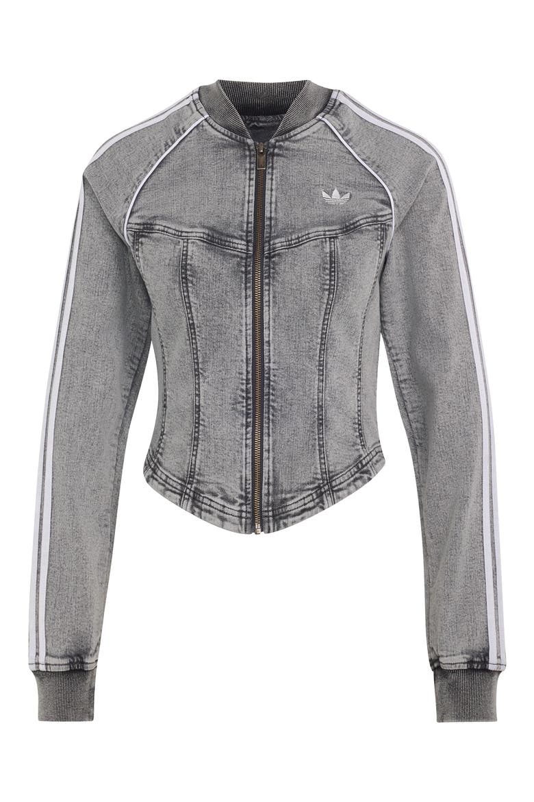Superstar Corset Track Jacket, Alternate, color, GREYWASH