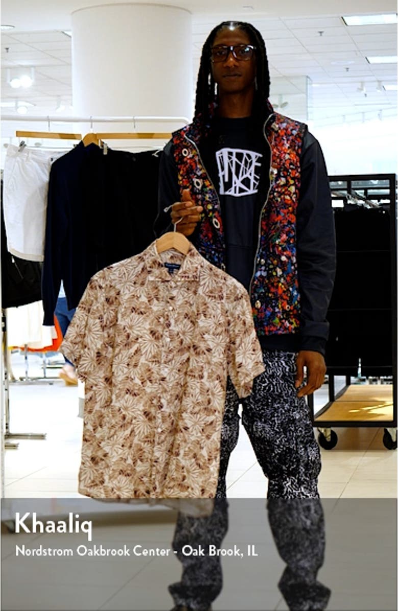 Crown Crafted Comers Beach Short Sleeve Linen Sport Shirt, sales video thumbnail