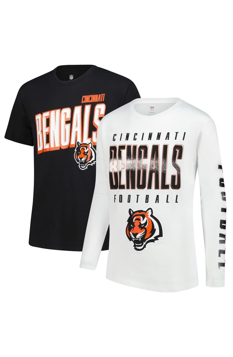 Outerstuff Youth Outerstuff Cincinnati Bengals The Mix Combo T-Shirt Set, Main, color, Black