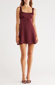 Abound Tie Back Satin Minidress