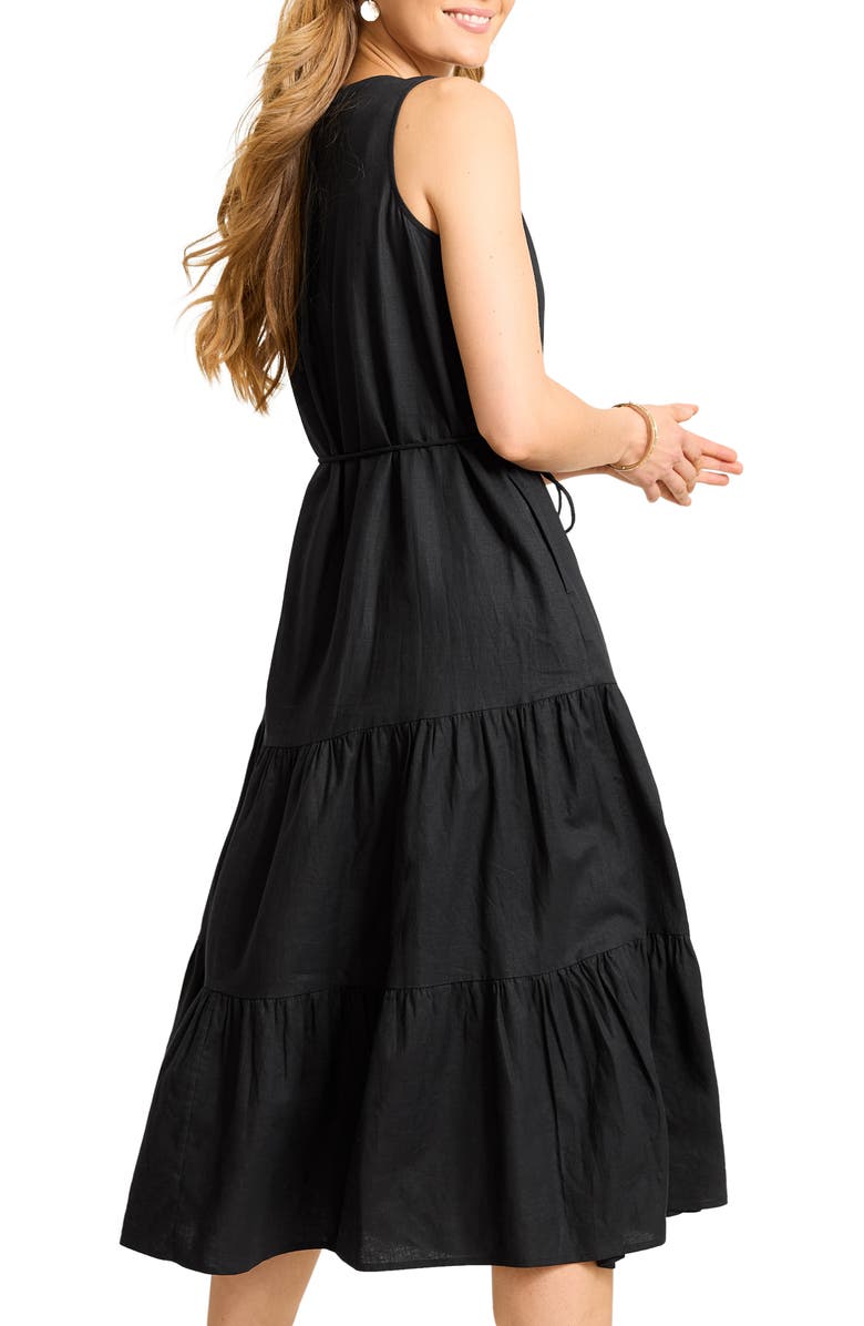 Tommy Bahama Coastal Tide Sleeveless Dress, Alternate, color, Black