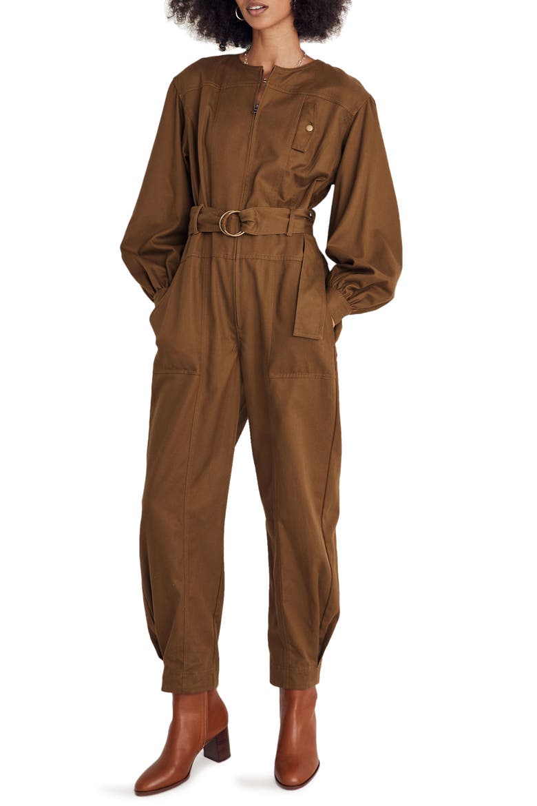 Tapered Leg Jumpsuit, Main, color, GOLDEN SPINACH