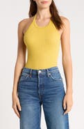 Re/Done Sylvie Ribbed Halter Tank