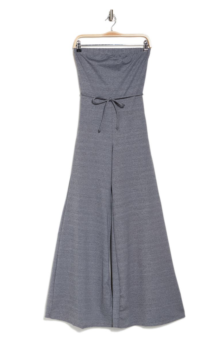 Strapless Wide Leg Jumpsuit, Alternate, color, HEATHER GREY