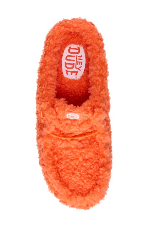 Hey Dude Wally Faux Shearling Slipper In Orange