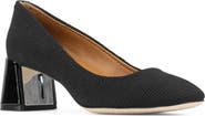Donald Pliner Delite Flared Block Heel Pump