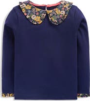 Mini Boden Kids' Collared Breton Jersey Top